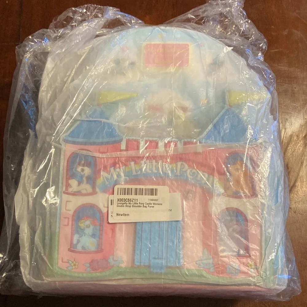 NWT Loungefly My Little Pony Castle with Drawbridge mini backpack - Picture 4 of 6